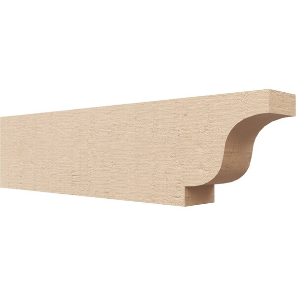 Ekena Millwork 4in. W x 8in. H x 32in. L Newport Woodgrain TimberThane Rafter Tail, Primed Tan RFTUR04X08X32NEWRCPR - main